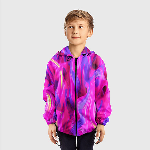Детская ветровка Pink blue texture / 3D-Черный – фото 3