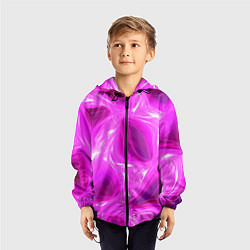Ветровка с капюшоном детская Обтекаемый розовый, цвет: 3D-черный — фото 2
