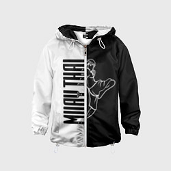 Ветровка с капюшоном детская Muay-Thai, цвет: 3D-белый