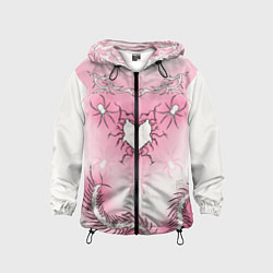 Ветровка с капюшоном детская Сердце сколопендры, цвет: 3D-черный