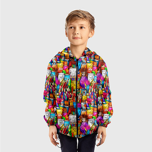 Детская ветровка Набор художника / 3D-Черный – фото 3