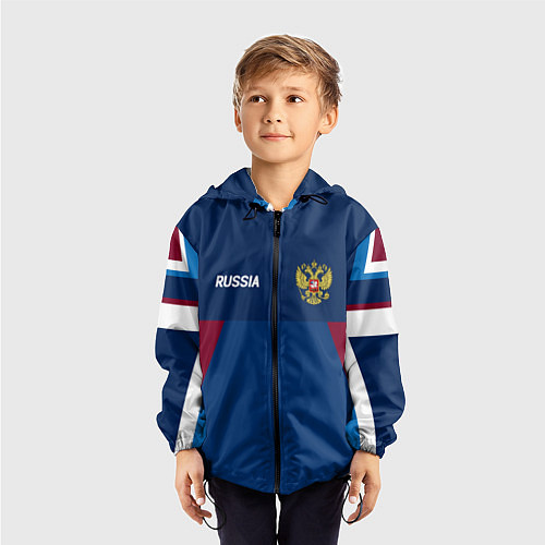Детская ветровка Спортивная Россия / 3D-Черный – фото 3