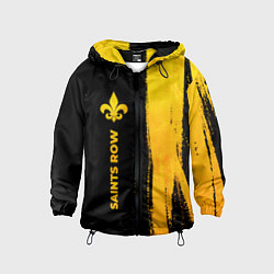 Ветровка с капюшоном детская Saints Row - gold gradient по-вертикали, цвет: 3D-черный