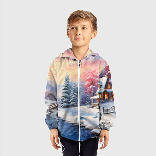 Детская ветровка Сказочная метель подарков / 3D-Белый – фото 3