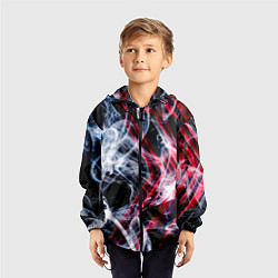 Ветровка с капюшоном детская Дым и стрелки, цвет: 3D-черный — фото 2