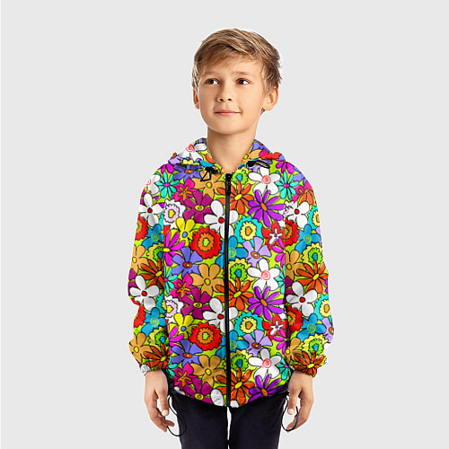 Детская ветровка Floral multicolour / 3D-Черный – фото 3