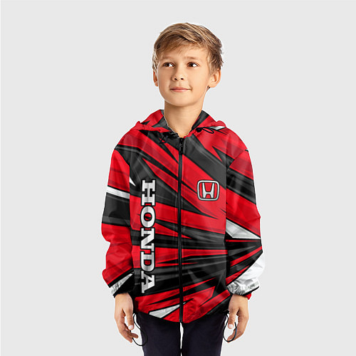 Детская ветровка Red sport - honda / 3D-Черный – фото 3