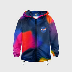 Ветровка с капюшоном детская Nasa gradient sportcolor, цвет: 3D-черный