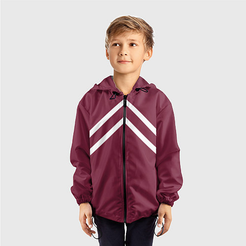 Детская ветровка Бордовая кофта костюм Марата - слово пацана сериал / 3D-Черный – фото 3