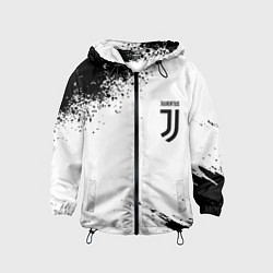 Ветровка с капюшоном детская Juventus sport color black, цвет: 3D-черный