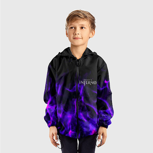 Детская ветровка Dantes Inferno flame neon / 3D-Черный – фото 3