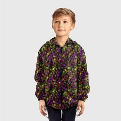 Ветровка с капюшоном детская Color bright pattern, цвет: 3D-черный — фото 2