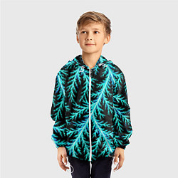 Ветровка с капюшоном детская Разряды электричества Tie Dye, цвет: 3D-белый — фото 2