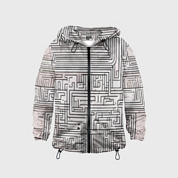 Детская ветровка Лабиринт чб