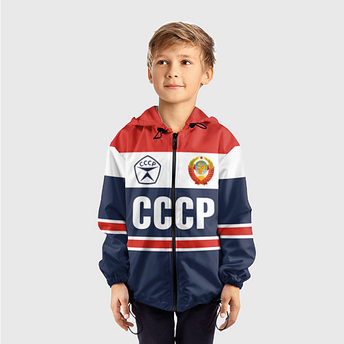 Детская ветровка СССР - Союз Советских Социалистических Республик / 3D-Черный – фото 3