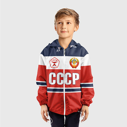 Детская ветровка Союз Советских Социалистических Республик - СССР / 3D-Белый – фото 3