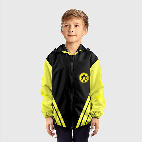 Детская ветровка Borussia geometry yellow / 3D-Черный – фото 3