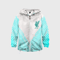 Ветровка с капюшоном детская Liverpool logo texture fc, цвет: 3D-белый