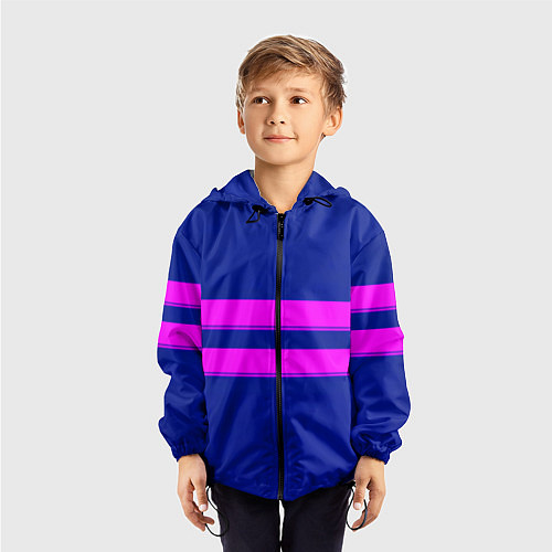 Детская ветровка Фриск frisk Undertale полосы / 3D-Черный – фото 3
