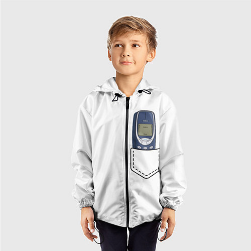 Детская ветровка Нокиа 3310 в стиле 90х / 3D-Черный – фото 3