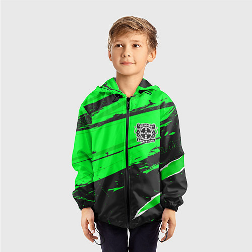 Детская ветровка Bayer 04 sport green / 3D-Черный – фото 3