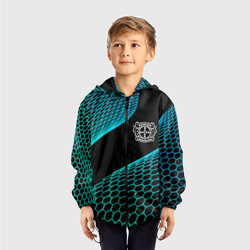 Детская ветровка Bayer 04 football net / 3D-Черный – фото 3