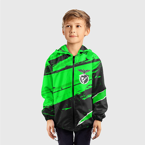 Детская ветровка Benfica sport green / 3D-Черный – фото 3