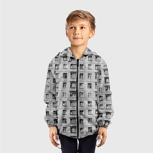 Детская ветровка Эстетика хрущёвки / 3D-Черный – фото 3