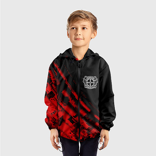 Детская ветровка Bayer 04 sport grunge / 3D-Черный – фото 3