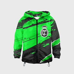 Ветровка с капюшоном детская Real Madrid sport green, цвет: 3D-черный