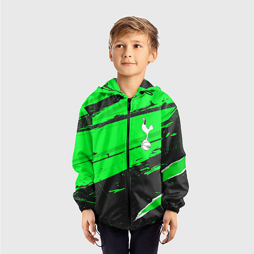Детская ветровка Tottenham sport green / 3D-Черный – фото 3