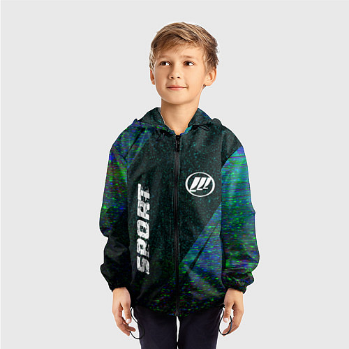 Детская ветровка Lifan sport glitch blue / 3D-Черный – фото 3
