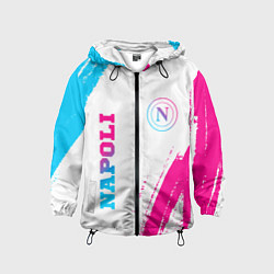 Ветровка с капюшоном детская Napoli neon gradient style вертикально, цвет: 3D-черный