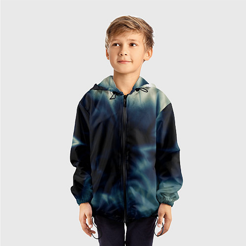 Детская ветровка Абстрактный тёмно-синий / 3D-Черный – фото 3
