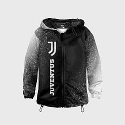 Ветровка с капюшоном детская Juventus sport на темном фоне по-вертикали, цвет: 3D-черный