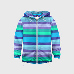 Детская ветровка Горизонтальные полосы холодных цветов