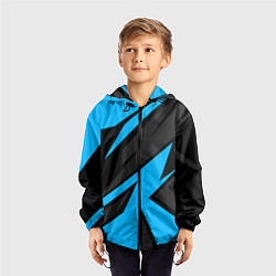 Ветровка с капюшоном детская Geometry racing, цвет: 3D-черный — фото 2