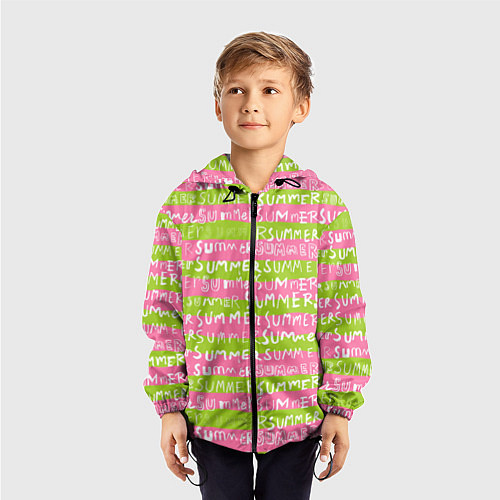 Детская ветровка Summer pattern / 3D-Черный – фото 3