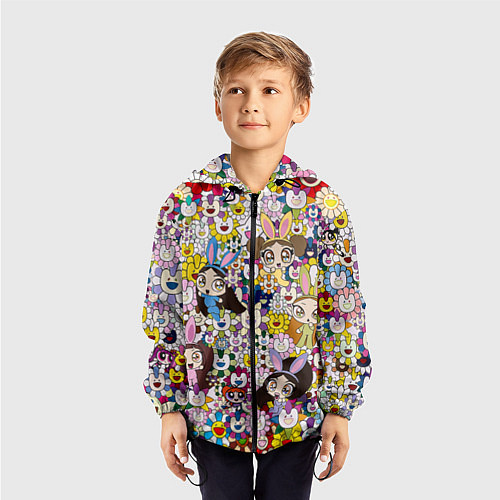 Детская ветровка Right now NewJeans and Takashi Murakami / 3D-Черный – фото 3