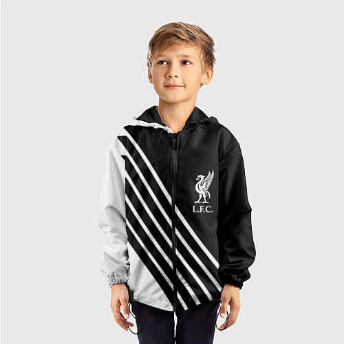 Детская ветровка Liverpool sport fc geometry / 3D-Черный – фото 3