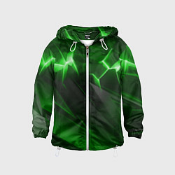 Детская ветровка Яркая зеленая объемная абстракция