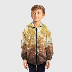 Ветровка с капюшоном детская Абстракция - yellow sad weather, цвет: 3D-черный — фото 2