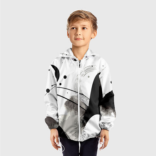 Детская ветровка Нейросеть создала пейзаж / 3D-Белый – фото 3