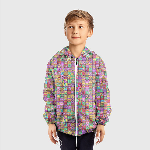 Детская ветровка Человечки эмоциональные / 3D-Белый – фото 3