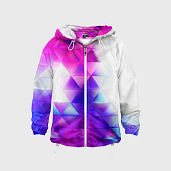 Детская ветровка Неоновые треугольники абстракция