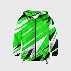 Детская ветровка Geometry stripes green