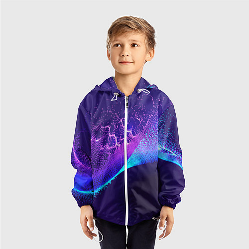 Детская ветровка Неоновые краски всплеск / 3D-Белый – фото 3