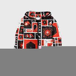 Ветровка с капюшоном детская Dungeons and dragons pattern, цвет: 3D-черный