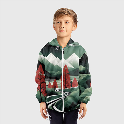 Детская ветровка Дорога на природу / 3D-Белый – фото 3