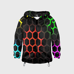 Детская ветровка Hexagon neon